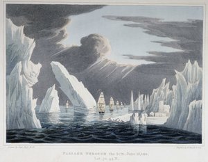 Passage gennem isbjergene, 16. juni af Unknown artist