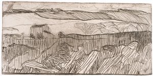 Stribet landskab (ætsning) af Unknown artist