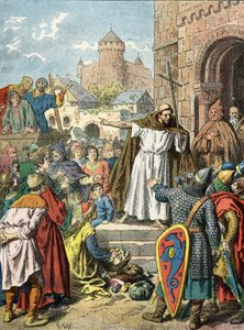 Peter Eremitten prædiker korstoget af Unknown Artist