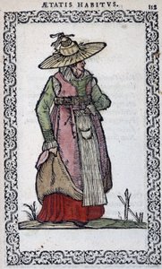 Piedmont Woman - i "" Habits et effigies"" af Jean Sulperius af Unknown artist