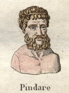Pindare (518-v. 438 f.Kr.), græsk operadigter. af Unknown artist