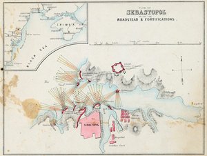 "" Sebastopol Plan with fortifications and remparts, Crimee "" dani af Unknown