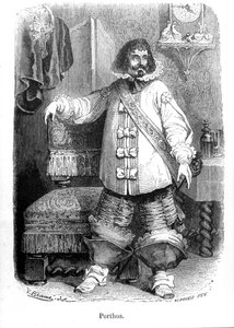 Porthos - i "De 3 musketerer"" af Alexandre Dumas Père. af Unknown artist