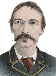 Portræt Robert Louis Stevenson (1850-1894) - britisk forfatter af Unknown artist