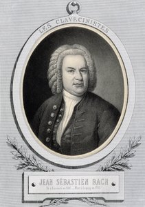 Portræt i medaljon af Jean Sebastien Bach (Johann Sebastian Bach af Unknown artist