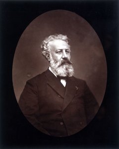 Portrætmedaljon af Jules Verne - i "" Les Hommes d