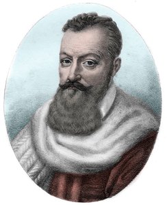 Portræt af Achilles de Harlays første præsident for parlamentet i Paris - Portræt af Achilles de Harlay, Comte de Beaumont Fransk magistrats første præsident for parlamentet i Paris (1536 -1619) - af Unknown artist