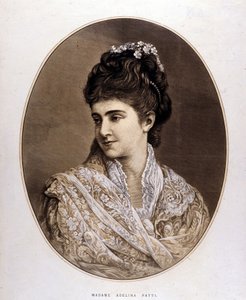 Portræt af Adelina Patti, italiensk sangerinde (1843 til 1919) af Unknown artist