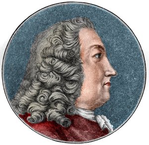 Portræt af Albrecht von Haller Medecin, schweizisk fysiolog og botaniker (1708-1777) Gravering. af Unknown artist