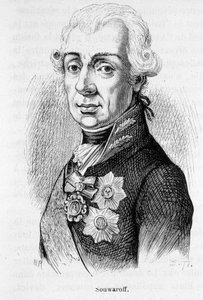 Portræt af Alexander Souwaroff (Souvaroff eller Souvarov eller Alexander Suvorov) (1729-1800), russisk marechal (1729 - 1800) af Unknown artist