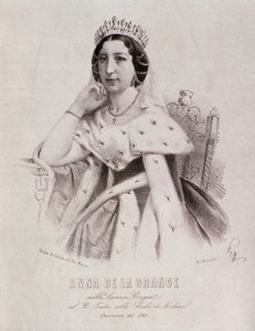 Portræt af Anna de la Grange i Lucrezia Borgia (gravering af Unknown artist