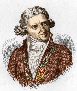 Portræt af Antoine Augustin Parmentier (1737 - 1813), fransk militærfarmaceut og agronom. Stik fra 1845. af Unknown artist
