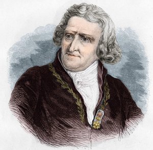 Portræt af Antoine Augustin Parmentier (1737 - 1813), fransk militærfarmaceut og agronom. Stik fra 1866. af Unknown artist