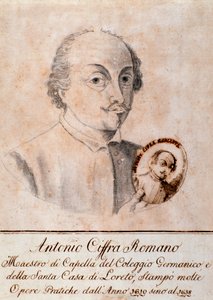 Portræt af Antonio Cifra (tegning) af Unknown artist