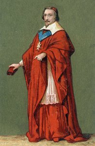 Portræt af Armand Jean Du Plessis, kardinal af Richelieu (1585 - 1642) af Unknown artist