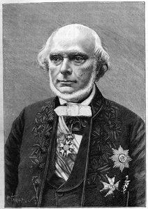 Portræt af Armand de Quatrefages de Breau (1810-1892), fransk naturforsker og antropolog. (Fra et fotografi af Charles Gallot). Gravering i "" Nature: gennemgang af videnskaberne og deres anvendelser på kunst og industri "" af 23. januar 1892. af Unknown artist