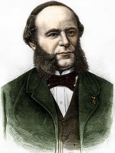 Portræt af Auguste Pouyer-Quertier (Pouyer Quertier) (1820 - 1891). Stik fra slutningen af 1800-tallet. af Unknown artist