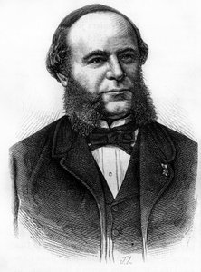 Portræt af Auguste Pouyer-Quertier (Pouyer Quertier) (1820 - 1891). Indgravering af slutningen af det 19. århundrede i "Histoire de France"" af H. Martin. af Unknown artist