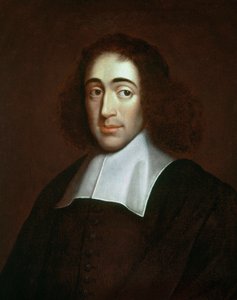 Portræt af Baruch Spinoza (1632-1677), hollandsk filosof, også kendt som Bento de Espinosa eller Benedictus de Spinoza eller Benedictus de Spinoza - anonymt maleri. Privat samling. af Unknown artist