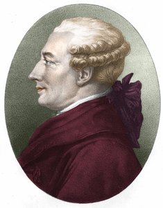 Portræt af Beaumarchais. 1800-tals gravering. af Unknown artist