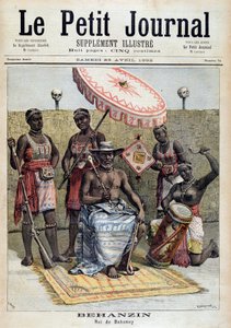 Portræt af Behanzin (1844-1900), konge af Dahomey (Benin) - i "" Le Petite Journal"" af 23/4/1892 af Unknown artist