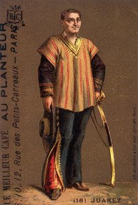 Portræt af Benito Juarez (1806-1872), mexicansk politiker. af Unknown artist
