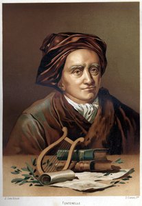 Portræt af Bernard Le Bouyer (The Bovier) af Fontenelle (1657-1757). Kromolitografi i slutningen af ​​det 19. århundrede. baseret på "Science and its Men"" af Louis Figuier. Barcelona 1881 af Unknown artist