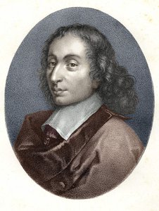 Portræt af Blaise Pascal - gravering af det 19. århundrede. af Unknown artist