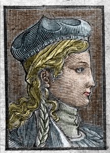 Portræt af Brunehaut eller Brunehilde (ca. 534 -613) Sigebert I