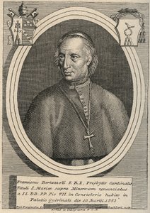 Portræt af kardinal Francesco (Francois Franciscus) Bertazzoli (1754-1830) af Unknown artist