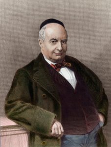 Portræt af Charles Auguste Sainte Beuve (1804-1869), fransk forfatter. Indgravering af det 19. århundrede. Privat samling. af Unknown artist