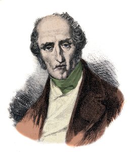 Portræt af Charles Fourier (1772 - 1837), fransk socialistisk teoretiker. Indgravering af det 19. århundrede. af Unknown artist