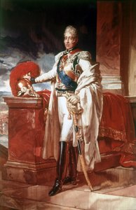 Portræt af Karl X (1757 - 1836), konge af Frankrig fra 1824 til 1830. Maleri. Museum of Capodimonte, Napoli. af Unknown artist