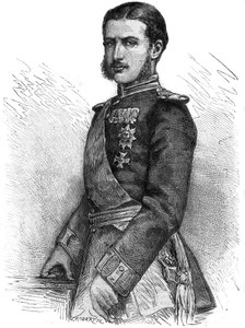 Portræt af Charles de Hohenzollern (1839-1914), genvindende prins af Rumænien, daværende kong Charles I (Carol I) - Indgravering i "" The Illustrous Journal"" af Unknown artist