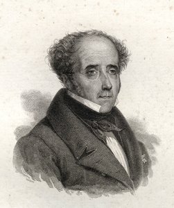 Portræt af Chateaubriand, gravering af det 19. århundrede af Unknown artist
