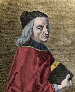 Portræt af Cristoforo Landino (1424-1498), italiensk humanist af Unknown artist