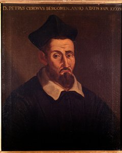 Portræt af Domenico Pietro Ceron, italiensk musikteoretiker, sanger og præst (maleri af Unknown artist