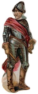Portræt af Don Ferdinand (Fernando) Alvarez de Toledo, hertug af Alba (Alba) (1507-1582). Kromolitografi, slutningen af ​​1800-tallet. af Unknown artist