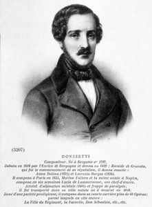 Portræt af Donizetti Gaetano af Unknown artist