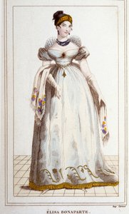 Portræt af Elisa Bonaparte (Maria Anna dit Eliza af Unknown artist