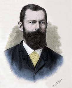 Portræt af Emil Hermann Fischer (1852-1919). tysk kemiker. af Unknown artist