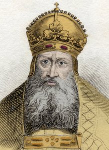 Portræt af kejser Rodolf af Habsburg (1218-1291), tysk romersk kejser (Rudolf I af Tyskland) af Unknown artist