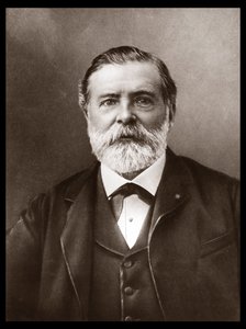 Portræt af Etienne-Jules Marey (1830-1904); engelsk videnskabsmand og kronofotograf; opfinder af sphygmograph og en pioner inden for fotografi og film. Foto af Nadar, Paul (1856-1939). af Unknown artist