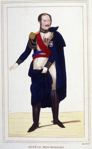 Portræt af Eugene Rose de Beauharnais sagde Prins Eugene (1781-1824), general, prins og vicekonge af Italien. Gravering fra 1830 af Unknown artist
