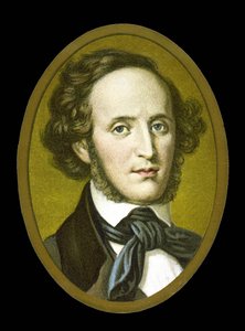 Portræt af Félix Mendelssohn - Bartholdy (1809 - 1847) tysk komponist. af Unknown artist