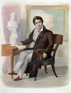 Portræt af Francois-Joseph (Francois Joseph) Talma (1763-1826), fransk komiker. i Ed. Mennechet, ""Den franske Plutarch"" af Unknown artist