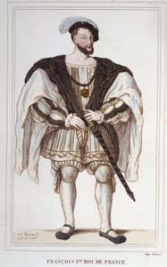 Portræt af Francois I (1494 - 1547) Indgravering af 1830 af Unknown artist