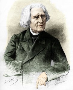 Portræt af Franz Liszt (1811-1886) ungarsk komponist og pianist. af Unknown artist