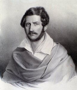 Portræt af Gaetano Donizetti (gravering) af Unknown artist