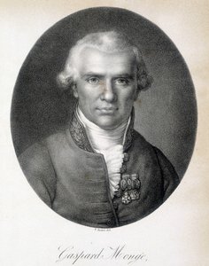 Portræt af Gaspard Monge, Comte de Peluse (1746 - 1818), fransk matematiker - gravering af Unknown artist